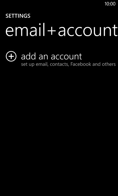 Press add an account.