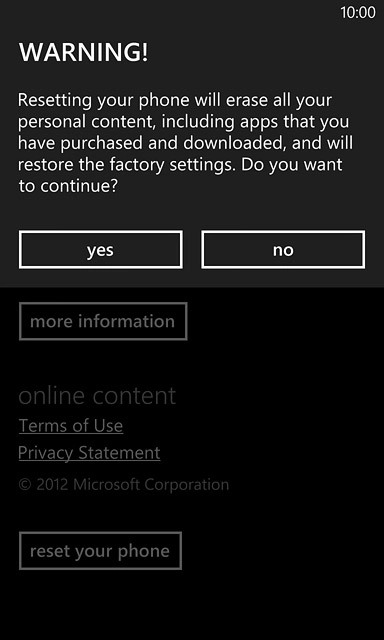Press yes to accept.