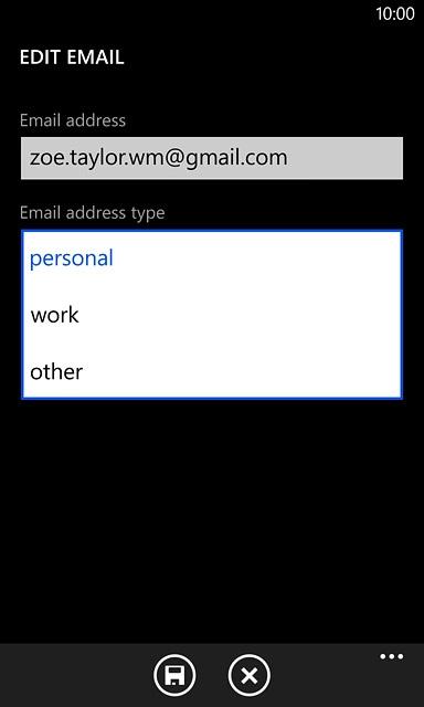 Press the required email type.