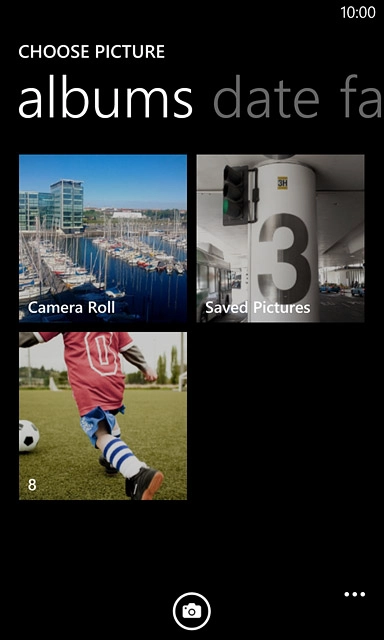 To take a new picture:Press the camera icon.