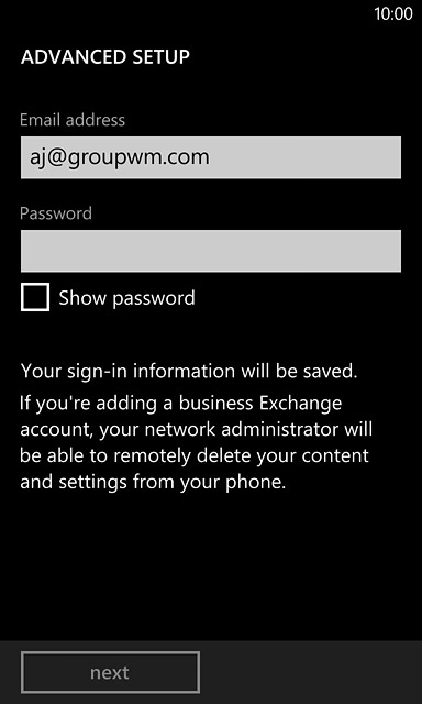 Press the field below 