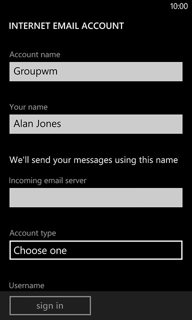 Press the field below 