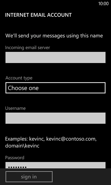 Press the field below 