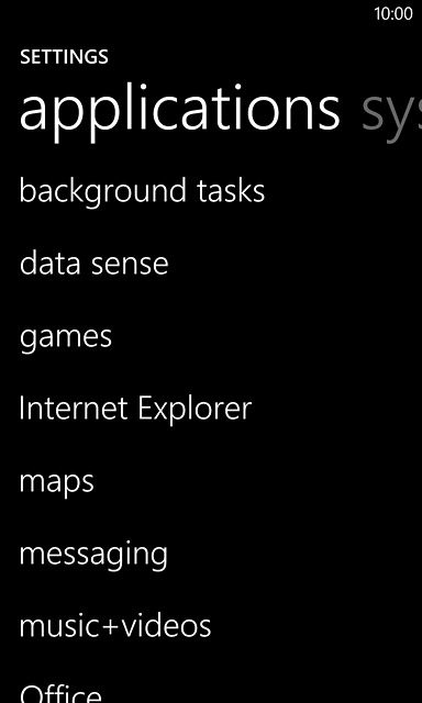 Slide your finger left on the display to find applications.