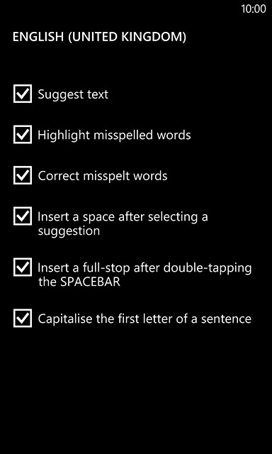 Press Suggest text until the function is turned on.