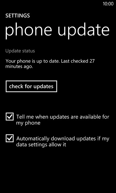 Press check for updates.If a new software version is available, it's displayed.Follow the instructions on the display to update your phone's software.