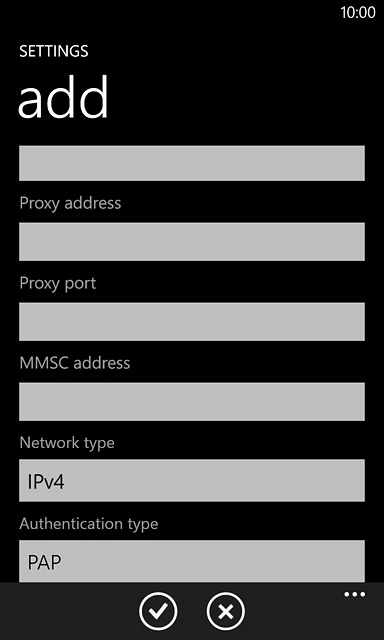 Press the confirm icon.