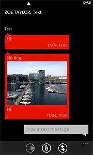 Press and hold the required text message until a pop-up menu is displayed.