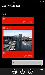 Write the required text and press the send icon.