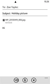 Press the send icon when you've finished your email message.