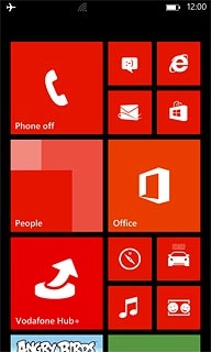 The flight mode icon shows that flight mode is turned on.Further information:Turn flight mode on or off