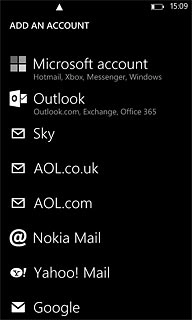 Press Microsoft account.