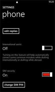 Press change SIM PIN.