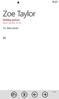 Press the reply icon.