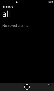 Press the new alarm icon.