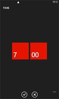 Press the confirm icon.