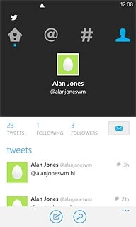 Press the new tweet icon.