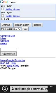 You can now use the application.Please note that Gmail isn't part of the original application package and therefore only a general description is given here.You have a number of options, such as:Send email messagesRetrieve and read email messagesReply to email messagesView list of contactsCreate a new Gmail account