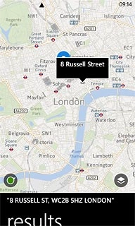 Press the information field above the destination.