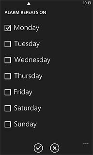 Press the required day until the display tells you the day has been selected.
