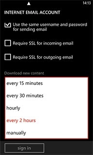 Press the required interval or manually.