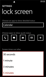 Press the required period.