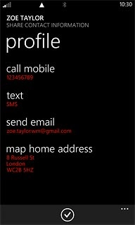Press the confirm icon.