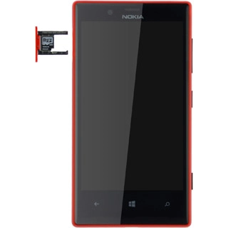 Turn the memory card as illustrated in the memory card holder.Place the memory card in the memory card holder.