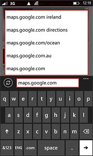 Key in maps.google.com and press arrow right.