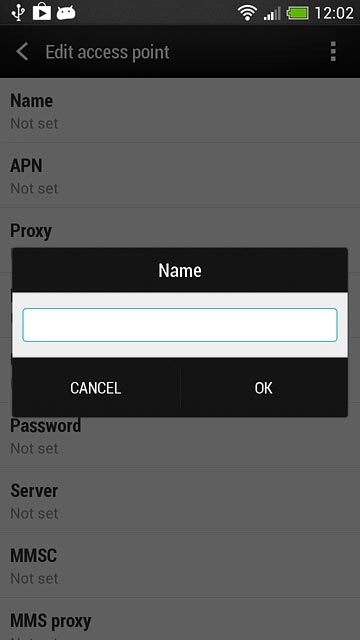 Key in Vodafone MMS and press OK.