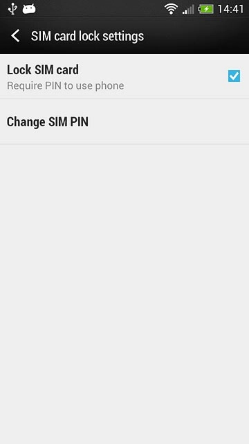 Press Lock SIM card to turn the function on or off.