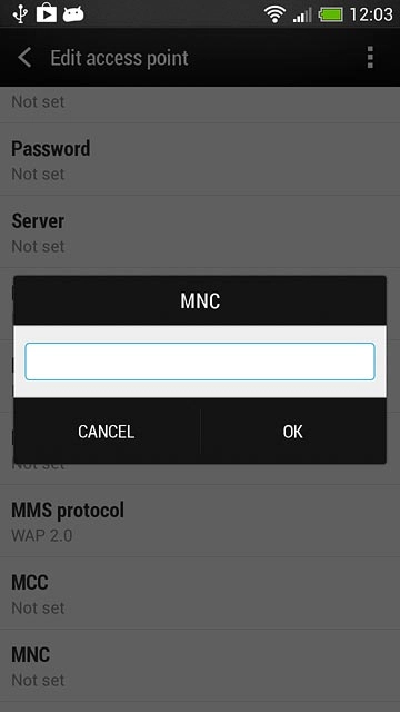 Key in 03 and press OK.