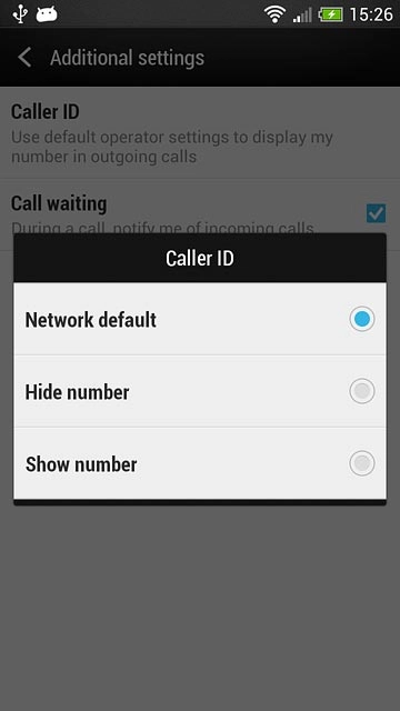 Press Hide number or Show number.