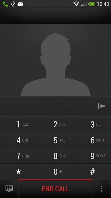Press END CALL to end the call.