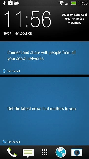 Press the message icon.