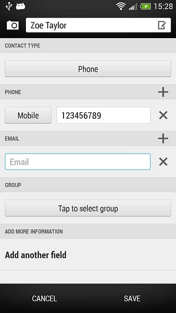 Press Email and key in the required email address.