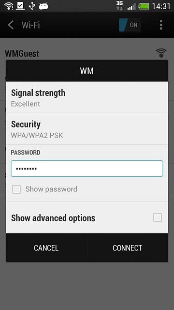 Follow the instructions on the display to select security settings, if required.Press CONNECT.