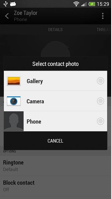 To take a new picture:Press Camera.