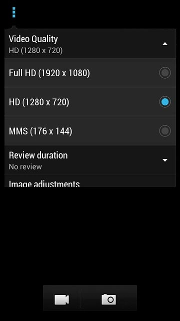 Press the required resolution.