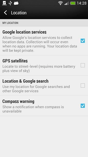 Press GPS satellites to turn the function on or off.
