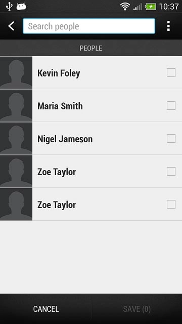 Press the menu icon.