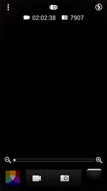 Press the menu icon.