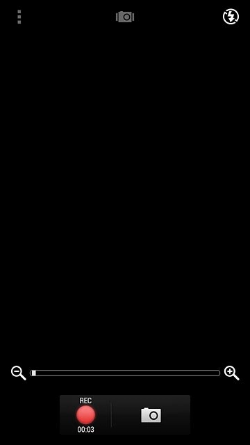 Press the record icon to stop recording.The video clip is automatically saved.