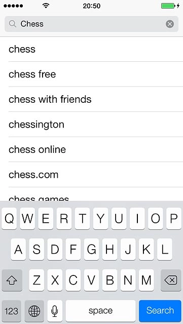 Key in the name of the required app and press Search.
