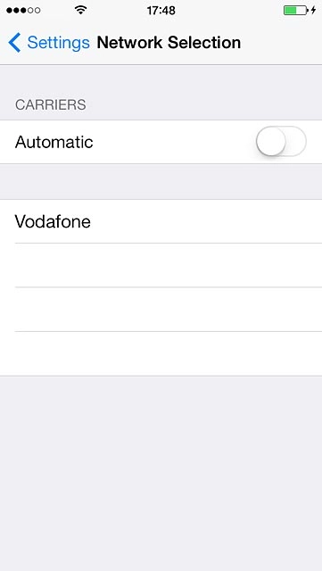 Your phone searches for networks within range.Press the required network.Your display will tell you if you've access to the network you've chosen.