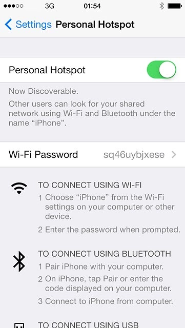 Press Wi-Fi Password.