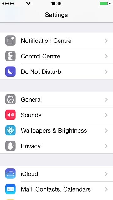 Press Mail, Contacts, Calendars.
