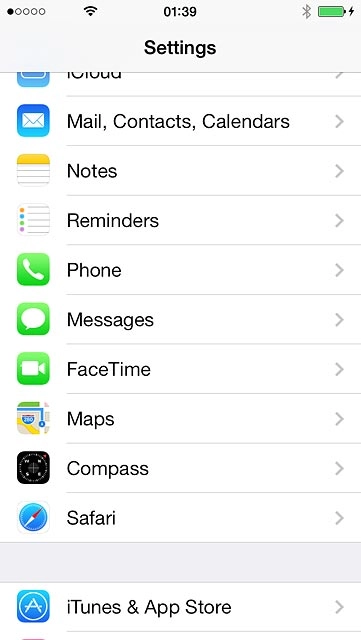 Press iTunes & App Store.
