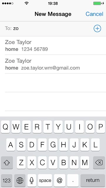 Key in the first letters of the required contact.Matching contacts are displayed.Press the required contact.