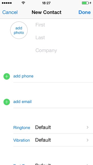 Press First and key in the required first name.